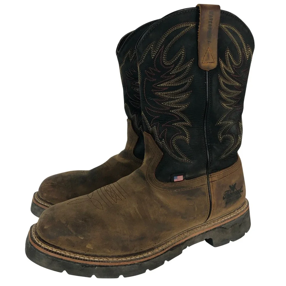THOROGOOD Wellington Waterproof Work Boots Men's 10.5 EE Brown 814-4330  EH SR